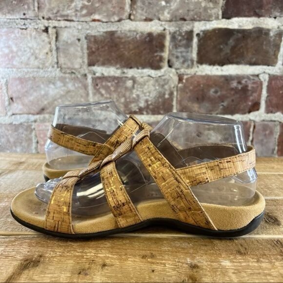Vionic Rest Amber Cork Triple Strap Tan Sandals Sz 7 - Picture 10 of 12